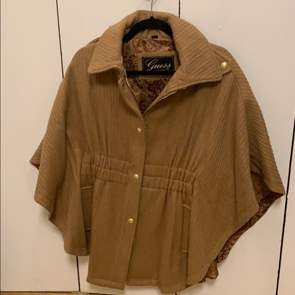 Brown cape with gold hardware